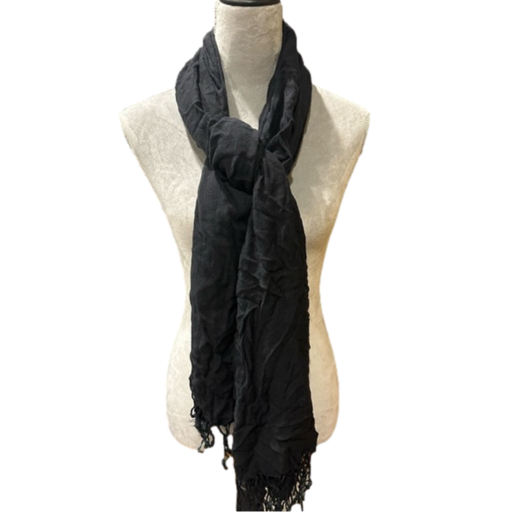 Scarf/shawl Fringed Black